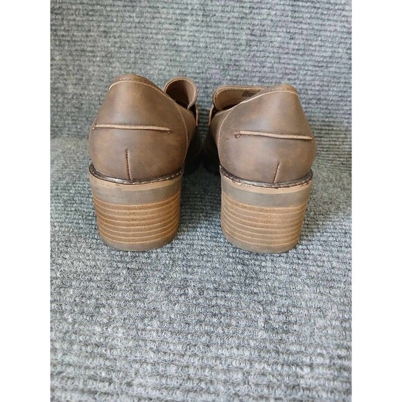 Lane Bryant Loafer Shoes Size 11W Dream Cloud Brown Lug Sole Platform Block Heel - Picture 6 of 8